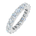 thumbnail image 1 of 2 Carat Diamond Eternity Wedding Band Ring in 14K White Gold (Value Collection) - IGI Certified (Ring Size 9) (I1-I2 Clarity), 1 of 6