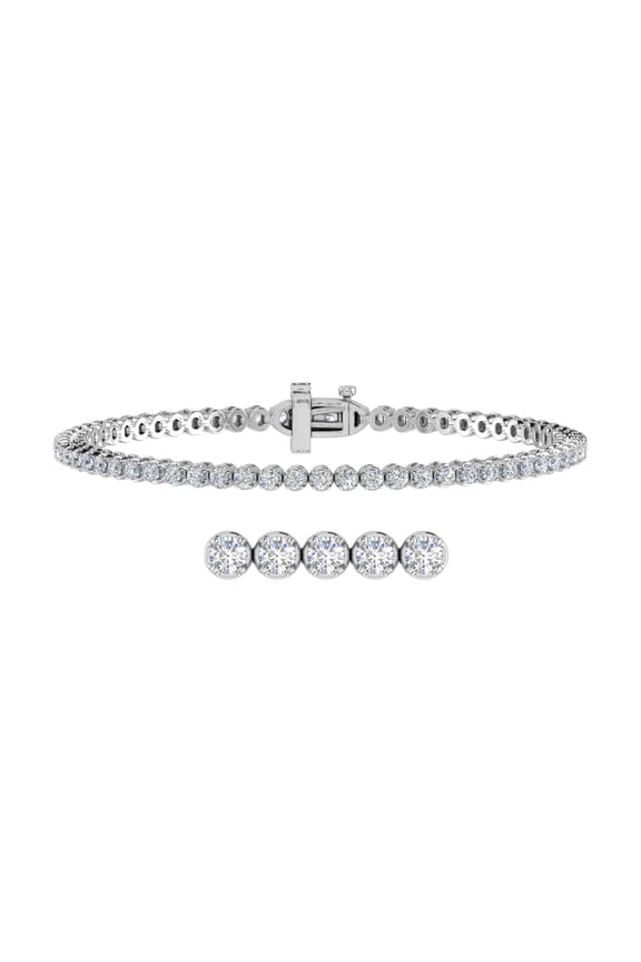 2 Carat Diamond Tennis Bracelet in 14K White Gold (7 Inch) (SI1-SI2 Clarity)