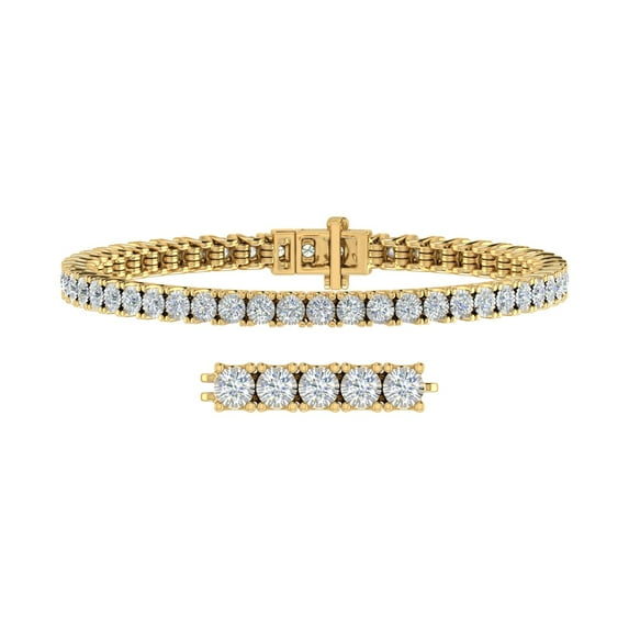 2 Carat Diamond Tennis Tennis Bracelet in 14K Yellow Gold (7 Inch) (I1-I2 Clarity)