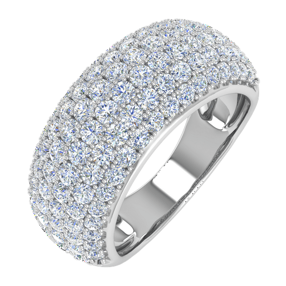 2 Carat Diamond Wedding Band Ring in 10K White Gold (Ring Size 9.75)