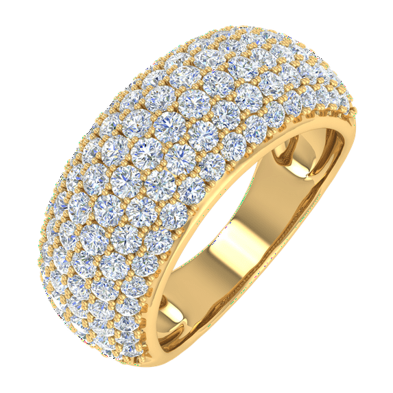 2 Carat Diamond Wedding Band Ring in 10K Yellow Gold (Ring Size 4.25)