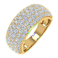 thumbnail image 1 of 2 Carat Diamond Wedding Band Ring in 10K Yellow Gold (Ring Size 9.5), 1 of 4