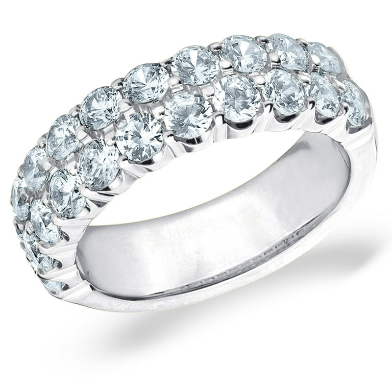 Carat Double Row Diamond Wedding Ring, Diamond Anniversary