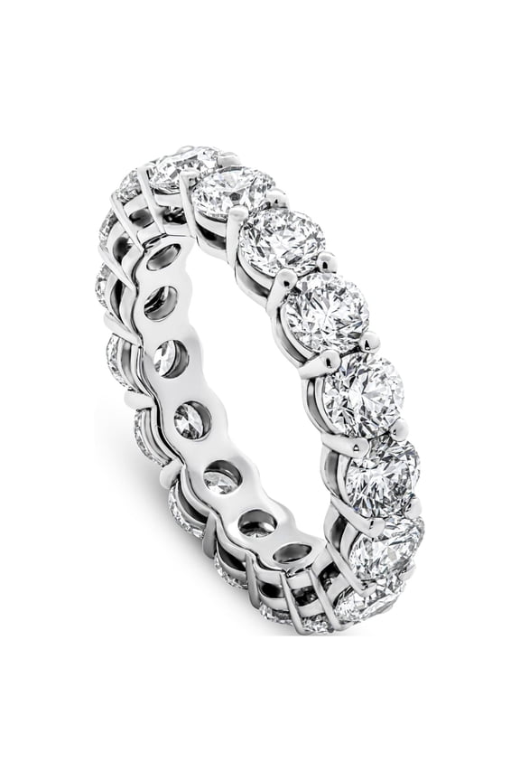 2 Carat | EGL Certified Round Shape Lab Grown Diamond Eternity Ring For Women | 14K White Gold | GH-SI1 Quality Friendly Diamonds