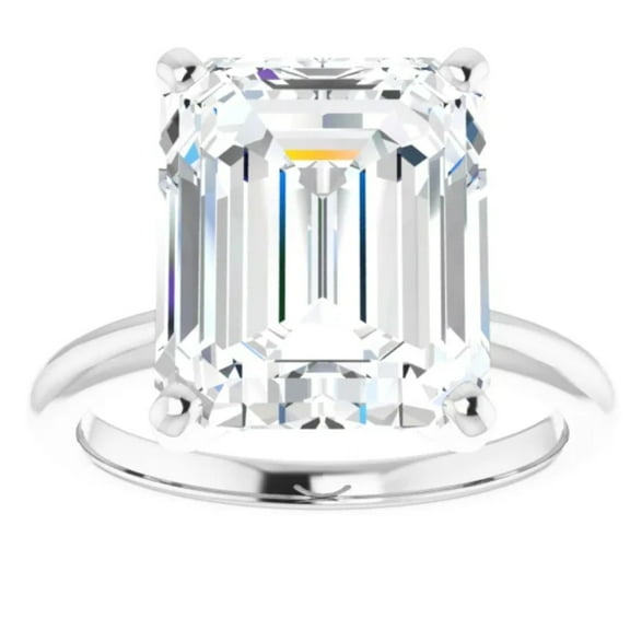 2 Carat Emerald Cut Lab Grown Diamond Engagement Ring Solitaire