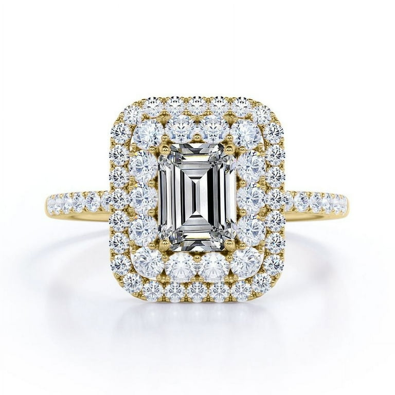 Double halo on sale moissanite ring