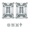thumbnail image 1 of 2 Carat Emerald IGI Certified Lab Grown Diamond Solitaire Earrings | 14K White Gold FG VS Diamonds | Stud Earrings Friendly Diamonds, 1 of 6