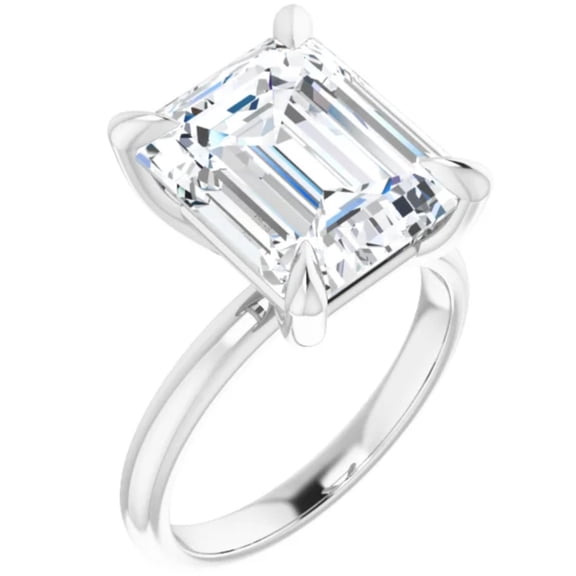 2 Carat Emerald Lab Grown Diamond Engagement Ring