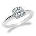 thumbnail image 1 of 2 Carat IGI Certified Cushion Cut Lab Grown Diamond 14K White Gold Solitaire Engagement Ring Size 8(G-H Color, VS2 Clarity), 1 of 4