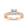 thumbnail image 1 of 2 Carat IGI Certified Cushion Shape Lab Grown Diamond Engagement Ring | 14K Rose Gold | Cheryl Side Stone Lab Diamond Ring | FG-VS1-VS2 Quality Friendly Diamonds, 1 of 5