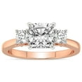 thumbnail image 1 of IGI Certified 2 Carat Cushion Shape Lab Grown Diamond Engagement Ring | 14K Rose Gold | Intricacy Three Stone Lab Diamond Ring | FG-VS1-VS2 Quality Friendly Diamonds, 1 of 6