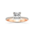 thumbnail image 1 of 2 Carat IGI Certified Cushion Shape Lab Grown Diamond Engagement Ring | 14K Rose Gold |Mereia Secret Halo Lab Diamond Ring | FG-VS1-VS2 Quality Friendly Diamonds, 1 of 5