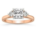 thumbnail image 1 of IGI Certified 2 Carat Cushion Shape Lab Grown Diamond Engagement Ring | 14K Rose Gold | Synthia Three Stone Lab Diamond Ring | FG-VS1-VS2 Quality Friendly Diamonds, 1 of 6