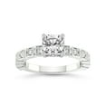 thumbnail image 1 of 2 Carat IGI Certified Cushion Shape Lab Grown Diamond Engagement Ring | 14K White Gold | Cheryl Side Stone Lab Diamond Ring | FG-VS1-VS2 Quality Friendly Diamonds, 1 of 5