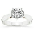 thumbnail image 1 of IGI Certified 2 Carat Cushion Shape Lab Grown Diamond Engagement Ring | 14K White Gold | Delanie Side Cuff Lab Diamond Ring | FG-VS1-VS2 Quality Friendly Diamonds, 1 of 6