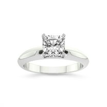 2 Carat IGI Certified Cushion Shape Lab Grown Diamond Engagement Ring | 14K White Gold |Eloise Solitaire Knife Edge Lab Diamond Ring | FG-VS1-VS2 Quality Friendly Diamonds