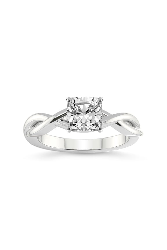 2 Carat IGI Certified Cushion Shape Lab Grown Diamond Engagement Ring | 14K White Gold | Evermore Solitaire Lab Diamond Ring | FG-VS1-VS2 Quality Friendly Diamonds