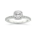 thumbnail image 1 of 2 Carat IGI Certified Cushion Shape Lab Grown Diamond Engagement Ring | 14K White Gold | Lumina Halo Diamond Eternity Lab Diamond Ring | FG-VS1-VS2 Quality Friendly Diamonds, 1 of 6