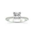 thumbnail image 1 of 2 Carat IGI Certified Cushion Shape Lab Grown Diamond Engagement Ring | 14K White Gold |Mereia Secret Halo Lab Diamond Ring | FG-VS1-VS2 Quality Friendly Diamonds, 1 of 5