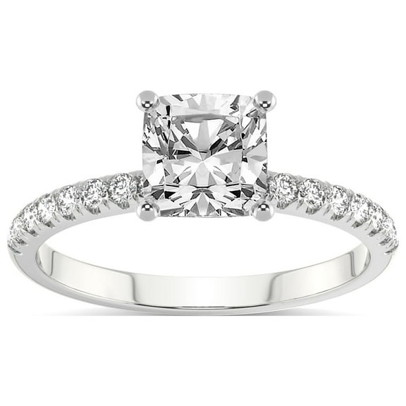 2 Carat IGI Certified Cushion Shape Lab Grown Diamond Engagement Ring | 14K White Gold | Olivia Secret Halo Lab Diamond Ring | FG-VS1-VS2 Quality Friendly Diamonds
