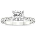 thumbnail image 1 of 2 Carat IGI Certified Cushion Shape Lab Grown Diamond Engagement Ring | 14K White Gold | Serena Eternity Lab Diamond Ring | FG-VS1-VS2 Quality Friendly Diamonds, 1 of 5