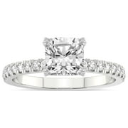 2 Carat IGI Certified Cushion Shape Lab Grown Diamond Engagement Ring | 14K White Gold | Serena Eternity Lab Diamond Ring | FG-VS1-VS2 Quality Friendly Diamonds