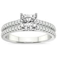 thumbnail image 1 of 2 Carat IGI Certified Cushion Shape Lab Grown Diamond Engagement Ring | 14K White Gold | Tosca Secret Halo Double Band Lab Diamond Ring | FG-VS1-VS2 Quality Friendly Diamonds, 1 of 5