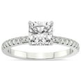 thumbnail image 1 of 2 Carat IGI Certified Cushion Shape Lab Grown Diamond Engagement Ring | 14K White Gold | Venetia Half Eternity Lab Diamond Ring | FG-VS1-VS2 Quality Friendly Diamonds, 1 of 1