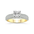 thumbnail image 1 of 2 Carat IGI Certified Cushion Shape Lab Grown Diamond Engagement Ring | 14K Yellow Gold | Amira Luxe Secret Double Halo Lab Diamond Ring | FG-VS1-VS2 Quality Friendly Diamonds, 1 of 5