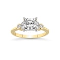 thumbnail image 1 of 2 Carat IGI Certified Cushion Shape Lab Grown Diamond Engagement Ring | 14K Yellow Gold |Amore Side Stone Lab Diamond Ring | FG-VS1-VS2 Quality Friendly Diamonds, 1 of 5