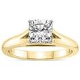 thumbnail image 1 of IGI Certified 2 Carat Cushion Shape Lab Grown Diamond Engagement Ring | 14K Yellow Gold | Cathedral Split Shank Solitaire Diamond Ring | FG-VS1-VS2 Quality Friendly Diamonds, 1 of 6