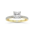 thumbnail image 1 of 2 Carat IGI Certified Cushion Shape Lab Grown Diamond Engagement Ring | 14K Yellow Gold | Claire Full Eternity Lab Diamond Ring | FG-VS1-VS2 Quality Friendly Diamonds, 1 of 5