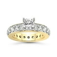 thumbnail image 1 of 2 Carat IGI Certified Cushion Shape Lab Grown Diamond Engagement Ring | 14K Yellow Gold | Madeline Full Eternity Diamond Ring | FG-VS1-VS2 Quality Friendly Diamonds, 1 of 5
