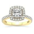 thumbnail image 1 of IGI Certified 2 Carat Cushion Shape Lab Grown Diamond Engagement Ring | 14K White Gold | Valerie Euro Shank Halo Lab Diamond Ring | FG-VS1-VS2 Quality Friendly Diamonds, 1 of 6