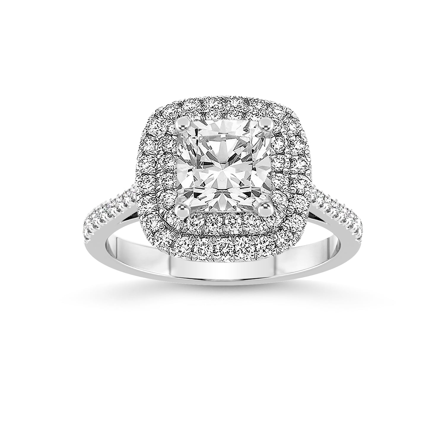 2 Carat | IGI Certified Cushion Shape Lab Grown Diamond Engagement Ring ...