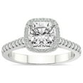 thumbnail image 1 of IGI Certified 2 Carat Cushion Shape Lab Grown Diamond Engagement Ring | 14K White Gold | Glowing Globe Halo Diamond Ring | FG-VS1-VS2 Quality Friendly Diamonds, 1 of 6