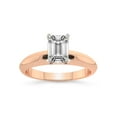 thumbnail image 1 of 2 Carat IGI Certified Emerald Shape Lab Grown Diamond Engagement Ring | 14K Rose Gold |Eloise Solitaire Knife Edge Lab Diamond Ring | FG-VS1-VS2 Quality Friendly Diamonds, 1 of 1