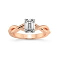 thumbnail image 1 of 2 Carat IGI Certified Emerald Shape Lab Grown Diamond Engagement Ring | 14K Rose Gold | Evermore Solitaire Lab Diamond Ring | FG-VS1-VS2 Quality Friendly Diamonds, 1 of 1