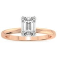 thumbnail image 1 of IGI Certified 2 Carat Emerald Shape Lab Grown Diamond Engagement Ring | 14K Rose Gold |Lyla Hidden Accents SolitaireLab Diamond Ring | FG-VS1-VS2 Quality Friendly Diamonds, 1 of 6