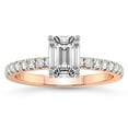 thumbnail image 1 of IGI Certified 2 Carat Emerald Shape Lab Grown Diamond Engagement Ring | 14K Rose Gold |Nomi Classic Eternity Lab Diamond Ring | FG-VS1-VS2 Quality Friendly Diamonds, 1 of 6