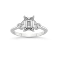 thumbnail image 1 of 2 Carat IGI Certified Emerald Shape Lab Grown Diamond Engagement Ring | 14K White Gold |Amore Side Stone Lab Diamond Ring | FG-VS1-VS2 Quality Friendly Diamonds, 1 of 5