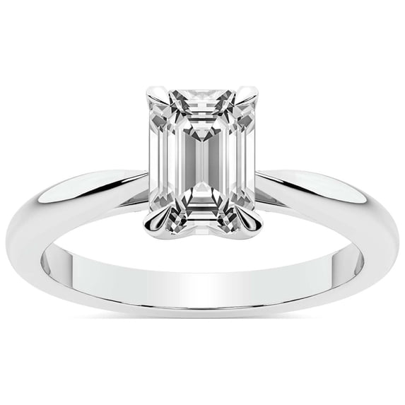 2 Carat IGI Certified Emerald Shape Lab Grown Diamond Engagement Ring | 14K White Gold | Azalea Classic Solitaire Diamond Ring | FG-VS1-VS2 Quality Friendly Diamonds