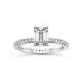 thumbnail image 1 of 2 Carat IGI Certified Emerald Shape Lab Grown Diamond Engagement Ring | 14K White Gold | Claire Full Eternity Lab Diamond Ring | FG-VS1-VS2 Quality Friendly Diamonds, 1 of 1