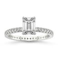 thumbnail image 1 of 2 Carat IGI Certified Emerald Shape Lab Grown Diamond Engagement Ring | 14K White Gold | Claire Full Eternity Lab Diamond Ring | FG-VS1-VS2 Quality Friendly Diamonds, 1 of 1