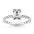 thumbnail image 1 of 2 Carat IGI Certified Emerald Shape Lab Grown Diamond Engagement Ring | 14K White Gold | Emily Eternity Lab Diamond Ring | FG-VS1-VS2 Quality Friendly Diamonds, 1 of 5