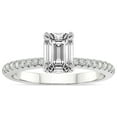 thumbnail image 1 of 2 Carat IGI Certified Emerald Shape Lab Grown Diamond Engagement Ring | 14K White Gold | Etienne Secret Halo Lab Diamond Ring | FG-VS1-VS2 Quality Friendly Diamonds, 1 of 5