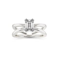thumbnail image 1 of IGI Certified 2 Carat Emerald Shape Lab Grown Diamond Engagement Ring | 14K White Gold | Stella Criss Cross Solitaire Lab Diamond Ring | FG-VS1-VS2 Quality Friendly Diamonds, 1 of 6