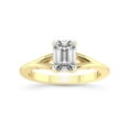 thumbnail image 1 of 2 Carat IGI Certified Emerald Shape Lab Grown Diamond Engagement Ring | 14K Yellow Gold | Cynthia Split Shank Lab Diamond Ring | FG-VS1-VS2 Quality Friendly Diamonds, 1 of 5