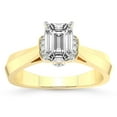 thumbnail image 1 of IGI Certified 2 Carat Emerald Shape Lab Grown Diamond Engagement Ring | 14K White Gold | Delanie Side Cuff Lab Diamond Ring | FG-VS1-VS2 Quality Friendly Diamonds, 1 of 6