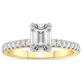 thumbnail image 1 of 2 Carat IGI Certified Emerald Shape Lab Grown Diamond Engagement Ring | 14K Yellow Gold | Serena Eternity Lab Diamond Ring | FG-VS1-VS2 Quality Friendly Diamonds, 1 of 5
